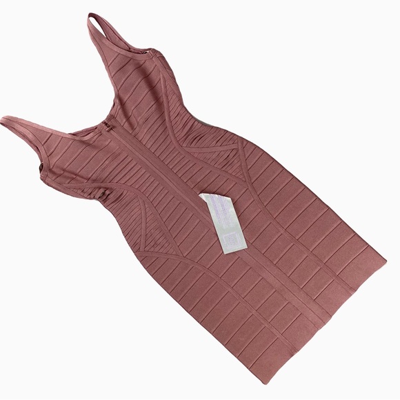 Herve Ledger NWT Verona Bandage Bodycon Dress in Azalia. Sz Small - Picture 7 of 9